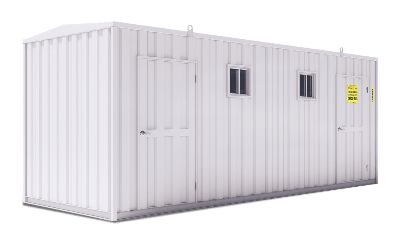Baño Económico 20 Pies · Hombre y Mujer · 6 WC + 4 Lavamanos
