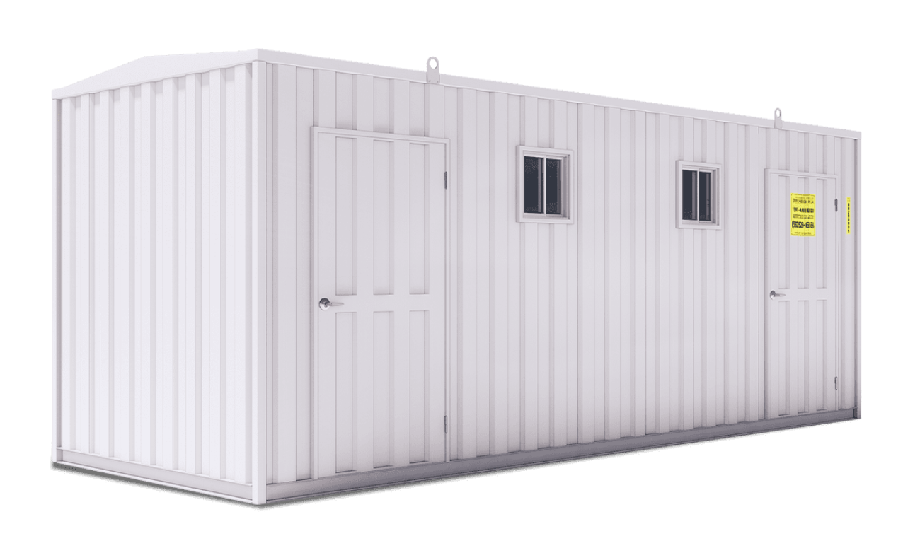 Baño Económico 20 Pies · Hombre y Mujer · 6 WC + 4 Lavamanos